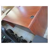 CHERRY DESK WITH RETURN AND HUTCH