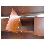 CHERRY DESK WITH RETURN AND HUTCH