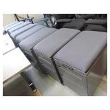 ALLSTEEL MOBILE FILE PEDESTALS WITH GRAY FABRIC TOPS