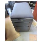 ALLSTEEL MOBILE FILE PEDESTALS WITH GRAY FABRIC TOPS