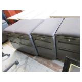 ALLSTEEL MOBILE FILE PEDESTALS WITH FABRIC TOPS