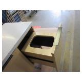 STEELCASE CREDENZA WITH REAL STONE TOP