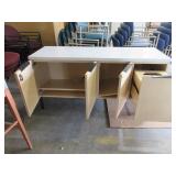 STEELCASE CREDENZA WITH REAL STONE TOP