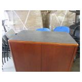 CHERRY VENEER STORAGE CABINET WITH VENEER TOP