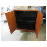 CHERRY VENEER STORAGE CABINET WITH VENEER TOP