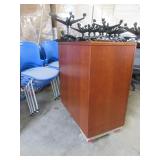 CHERRY VENEER STORAGE CABINET WITH VENEER TOP