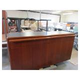 CHERRY VENEER CREDENZA WITH LAMINATE TOP