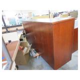 CHERRY VENEER CREDENZA WITH LAMINATE TOP