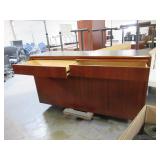 CHERRY VENEER CREDENZA WITH LAMINATE TOP