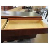 CHERRY VENEER CREDENZA WITH LAMINATE TOP