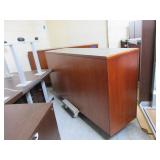 CHERRY VENEER STORAGE CABINET WITH LAMINATE TOP