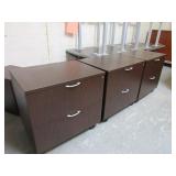 FIRST OFFICE, WOOD GRAIN LAMINATE, ROLLING LATERAL FILES