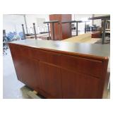 CHERRY VENEER CREDENZA WITH LAMINATE TOP