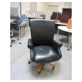 GLOBAL, HIGH BACK TILTER, LEATHER EXECUTIVE CHAIR