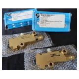 PAIR OF NEW  BRASS BRAKE COMBO PROPORTING VALVE REPLACEMENTS