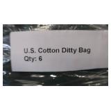 LOT OF 6 COTTON DITTY BAGS