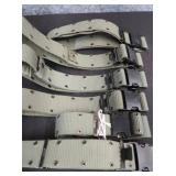 6 USGI INDIVIDUAL EQUIPMENT BELTS