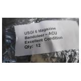 12 USGI 6 MAGAZINE BANDOLEERS