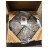 Hampton Bay Windgate 40 in. Dia. Round Steel Wood Burning Fire Pit with Spark Guard Customer Returns See Pictures