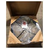 Hampton Bay Windgate 40 in. Dia. Round Steel Wood Burning Fire Pit with Spark Guard Customer Returns See Pictures