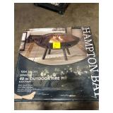 Hampton Bay Windgate 40 in. Dia. Round Steel Wood Burning Fire Pit with Spark Guard Customer Returns See Pictures
