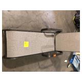 Home Decorators Collection Mix and Match Dark Taupe Reinforced Aluminum Sling Outdoor Patio Stack Chaise Lounge with Sunbrella Elevation Stone    Customer Returns See Pictures