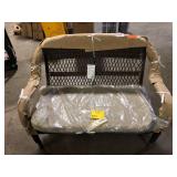 StyleWell Mix and Match Brown Wicker Outdoor Patio Loveseat with Beige Cushions    Customer Returns See Pictures