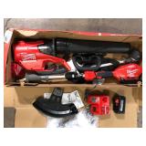 Milwaukee M18 FUEL 18V Lithium-Ion Brushless Cordless QUIK-LOK String Trimmer/Blower Combo Kit with Battery & Charger (2-Tool)  Customer Returns See Pictures