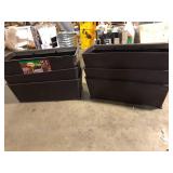 Lot of Elevated Garden Bed in Dark Brown One has Slight Damage Customer Returns See Pictures