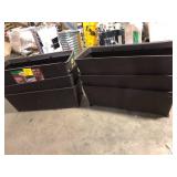 Lot of Elevated Garden Bed in Dark Brown One has Slight Damage Customer Returns See Pictures