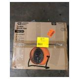 Commercial Electric 16 in. 3-Speed Drum Floor Fan in Orange High Velocity Turbo  Customer Returns See Pictures