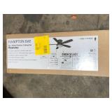 Hampton Bay Roanoke 48 in. Indoor/Outdoor Wet Rated Natural Iron Ceiling Fan with LED Bulbs Included    Customer Returns See Pictures