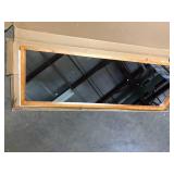 Rustic Arched 21 in. W x 64 in. H Solid Wood Framed DIY Carved Full Length Mirror    Customer Returns See Pictures