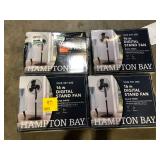 Lot of Hampton Bay 16 in. 3 Speed Digital Oscillating Standing Fan with Adjustable Height Customer Returns See Pictures