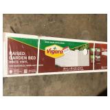 Vigoro 4 ft. x 4 ft. x 15 in. White Vinyl Raised Garden Bed Customer Returns See Pictures