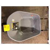 Gorilla 6 cu. ft. PRO Heavy-Duty Steel Tub Wheelbarrow, Steel Braces and Handles, Easy Pivot/Dump Design, 16 in. Pneumatic Wheel  Customer Returns See Pictures