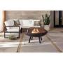 Hampton Bay Windgate 40 in. Dia. Round Steel Wood Burning Fire Pit with Spark Guard Customer Returns See Pictures