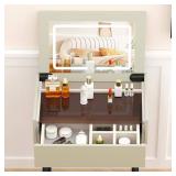 Begonia.K Makeup Vanity Desk with Mirror and Lights
