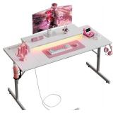Bestier Small Gaming Desk with Power Outlets