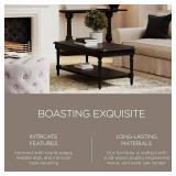 Maven Lane Pullman Large 2-Tier Traditional Rectangular Wooden Coffee Table