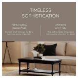 Maven Lane Pullman Large 2-Tier Traditional Rectangular Wooden Coffee Table