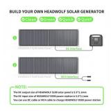 Headwolf 100 Watt 18V Portable Solar Pane for D500 Power Station