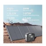 Headwolf 100 Watt 18V Portable Solar Pane for D500 Power Station