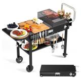 Lineware Portable Grill Table/Cart