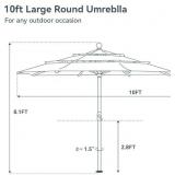 Green Party 10 Foot Outdoor Patio Umbrella