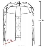 Moofar Large Size Metal Gazebo Pavilion Arbor Arch Trellis
