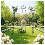 Moofar Large Size Metal Gazebo Pavilion Arbor Arch Trellis
