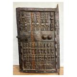Excellent Early Relief Carved Dogon Granary Door