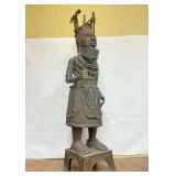 LARGE Old Benin Bronze Sculpture of an Oba