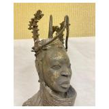 LARGE Old Benin Bronze Sculpture of an Oba
